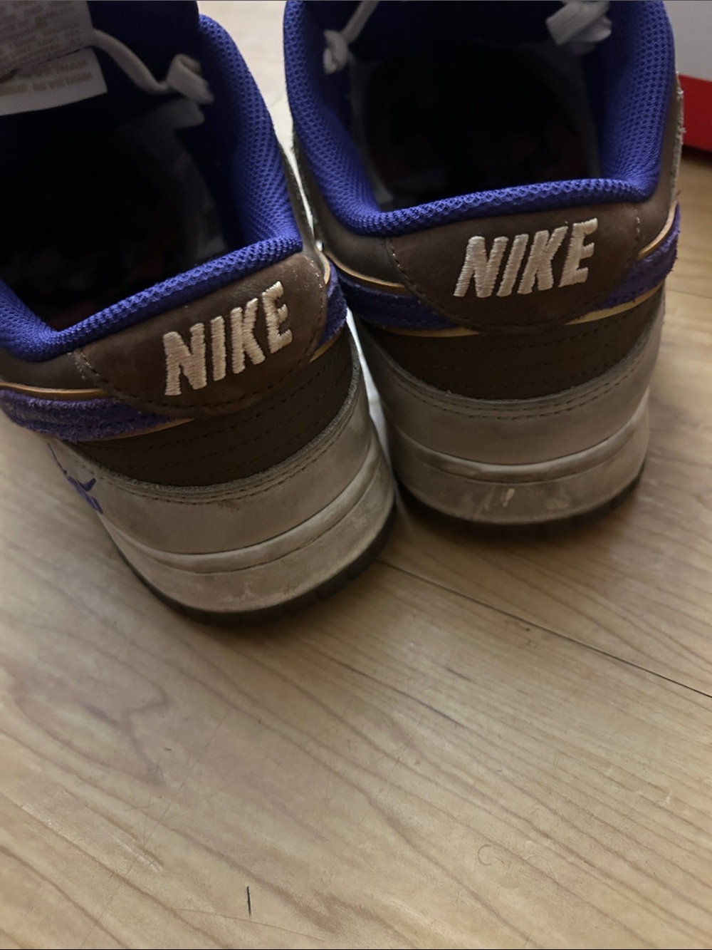 Nike Dunk Low PRM white onyx court purple khaki - men’s 9.5/womens 11 sneakers - Picture 8 of 11